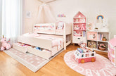 ModBed Elevated Low Bed (with pullout options - Single or SS) - Kids Haven